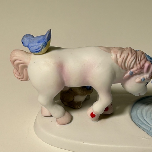 Rare Vintage 1985 Willitts Designs Porcelain Figurine #3937 Unicorn & Friends - Picture 7 of 11